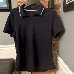 Athleta Navy Blue Tennis Golf Polo Short Sleeve Size Large